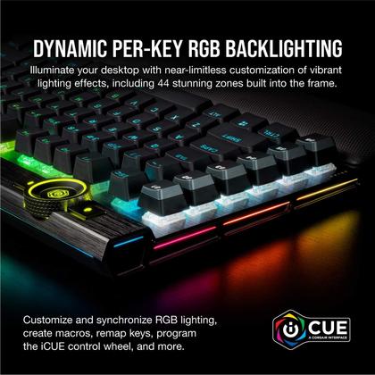Imagem de Teclado para jogos Corsair K100 RGB Ótico-Mecânico OPX