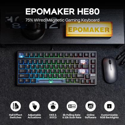 Imagem de Teclado para jogos EPOMAKER HE80 Hall Effect 82 teclas com fio