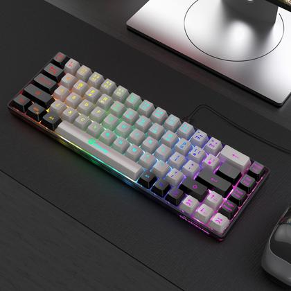 Imagem de Teclado para jogos GEODMAER 65% com fio retroiluminado Mini 68 teclas