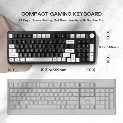 Imagem de Teclado para jogos Hofotek com 96% de membrana cremosa com fio e botão de volume