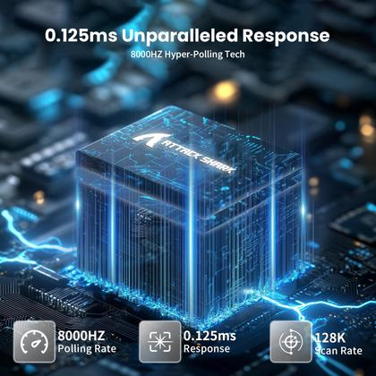 Imagem de Teclado para jogos MAMBASNAKE ATTACK SHARK X68 HE 8000Hz Rapid Trigger