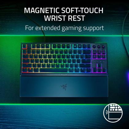 Imagem de Teclado para jogos Razer Ornata V3 TKL Low Profile RGB retroiluminado