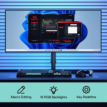 Imagem de Teclado para jogos Redragon K582 SE com fio RGB 104 teclas