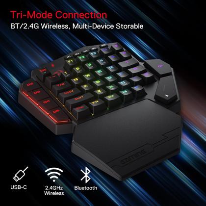 Imagem de Teclado para jogos Redragon K585 PRO Wireless 42 teclas RGB azul