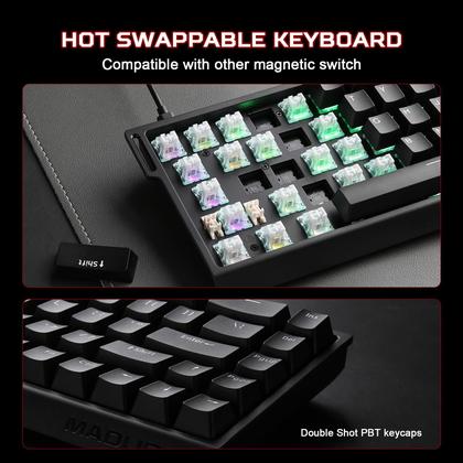 Teclado para jogos YUNZII x MADLIONS MAD68 HE Rapid Trigger Wired