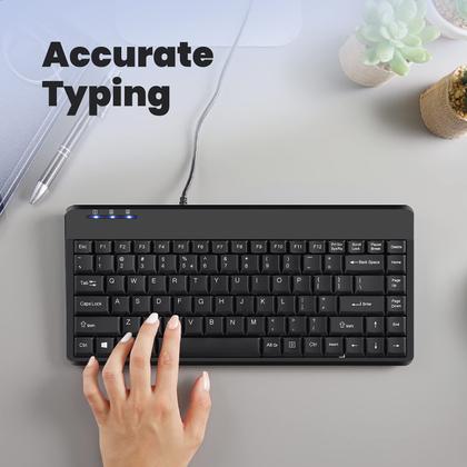 Imagem de Teclado Perixx PERIBOARD-409U USB com fio Mini preto