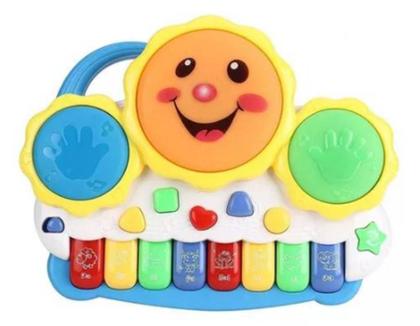 Imagem de Teclado Pianinho Musical Interativo Luz e Som Bichinhos da Fazendinha