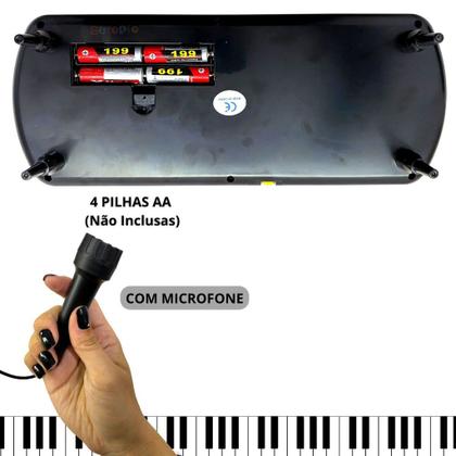 Imagem de Teclado Piano Com Microfone Infantil Eletronico 25 Teclas