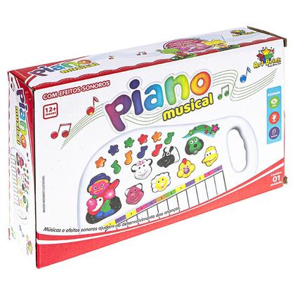 Imagem de Teclado Piano Musical Bichos Fazendinha Infantil Brinquedo