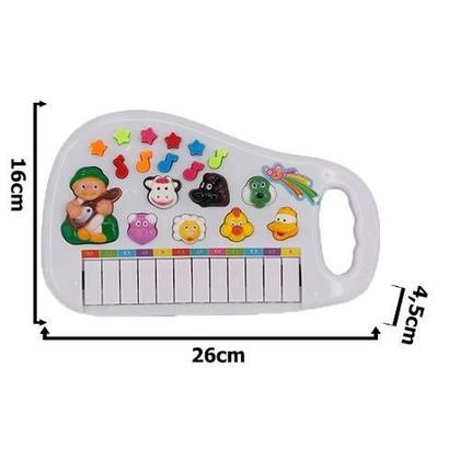 Imagem de Teclado Piano Musical Bichos Fazendinha Infantil Brinquedo