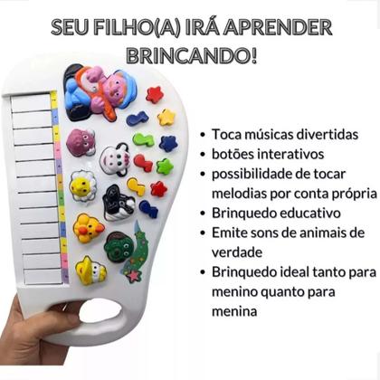 Imagem de Teclado Piano Musical com Luz Fazendinha Infantil Baby Iaiao Criança Aprendizado