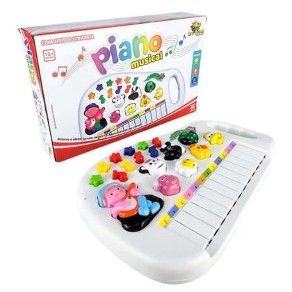 Imagem de Teclado Piano Musical com Luz Fazendinha Infantil Baby Iaiao Criança Aprendizado