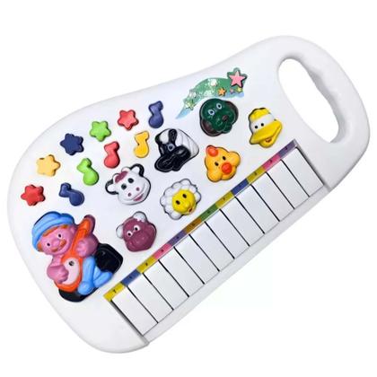 Imagem de Teclado Piano Musical com Luz Infantil Iaiao Criança Baby Fazendinha Aprendizado