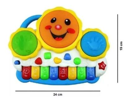 Imagem de Teclado Piano Tambor Drum  Infantil Bebê