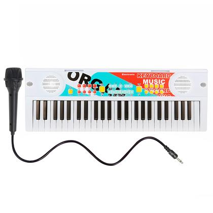 Imagem de Teclado Pro Elétrico 49 Teclas Com Microfone Usb Ritmos Tons Gravação E Alto Falantes Duplos