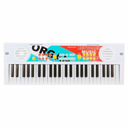 Imagem de Teclado Pro Elétrico 49 Teclas Com Microfone Usb Ritmos Tons Gravação E Alto Falantes Duplos