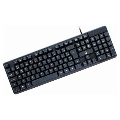 Imagem de Teclado Rise Mode Office OF 01, USB, ABNT, com Teclado Numérico, Preto - RM-TC-01-FB