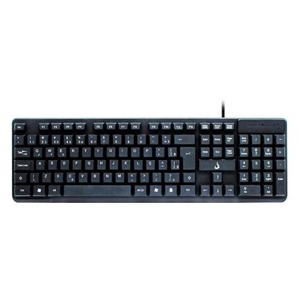 Imagem de Teclado Rise Mode Office OF 01, USB, ABNT, com Teclado Numérico, Preto - RM-TC-01-FB
