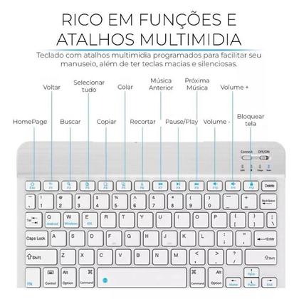Imagem de Teclado Sem Fio Bluetooth E Mouse Bluetooth Recarregável