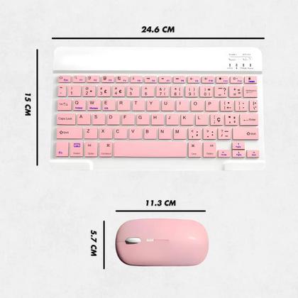 Imagem de Teclado Sem Fio Bluetooth Recarregável Com Mouse