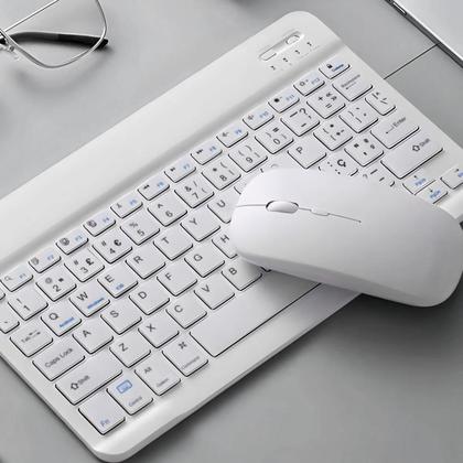 Imagem de Teclado Sem Fio Bluetooth Recarregável Com Mouse Informática