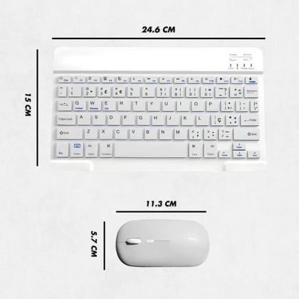 Imagem de Teclado Sem Fio Bluetooth Recarregável Com Mouse Informática