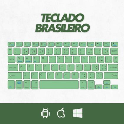 Imagem de Teclado Sem Fio Bluetooth Recarregável Com Mouse - Lime