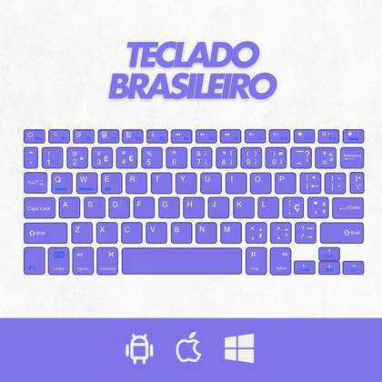 Imagem de Teclado Sem Fio Bluetooth Recarregável Com Mouse - ROXO In
