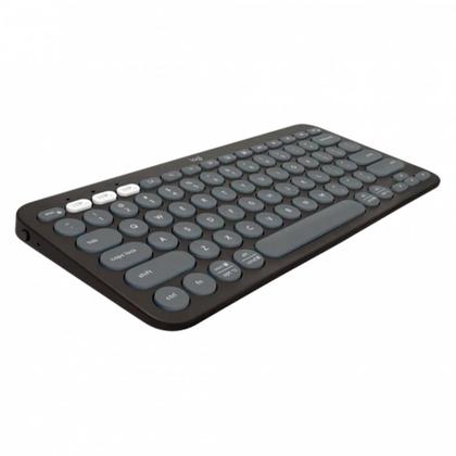 Imagem de Teclado Sem Fio Logitech, Bluetooth e USB, Pebble Keys 2 K380s, Easy-Switch e Pilha Inclusa, Grafite - 920-011789
