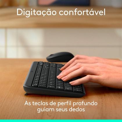 Imagem de Teclado Sem Fio Logitech K250 Compacto, Teclado Numérico, Bluetooth, Resistente a Derramamentos, ABNT2, PC/Mac, Grafite - 920-013448