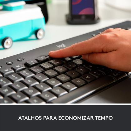 Imagem de Teclado Sem Fio Logitech Signature K650, Bluetooth, USB, Com Apoio para as Mãos, US, Grafite - 920-010911