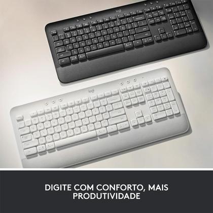 Imagem de Teclado Sem Fio Logitech Signature K650, Bluetooth, USB, Com Apoio para as Mãos, US, Grafite - 920-010911