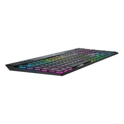 Imagem de Teclado Sem Fio Mecânico Gamer Corsair K100 Air, RGB, Cherry MX Ultra, USB 3.0 Tipo-A, 100% Anti-Ghosting, US, Preto - CH-913A01U-NA