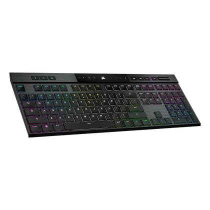 Imagem de Teclado Sem Fio Mecânico Gamer Corsair K100 Air, RGB, Cherry MX Ultra, USB 3.0 Tipo-A, 100% Anti-Ghosting, US, Preto - CH-913A01U-NA