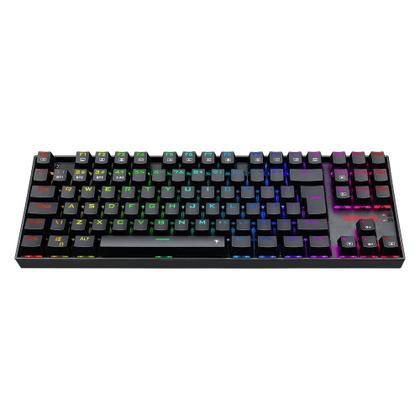 Imagem de Teclado Sem Fio Mecânico Gamer Redragon Kumara Pro, RGB, Switch Brown, ABNT2, Anti-Ghosting, Wireless, Bluetooth, Preto - K552RGB-BRS-B