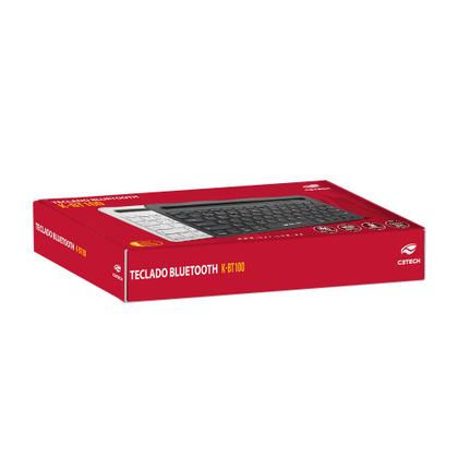 Imagem de Teclado Sem Fio Recarregável Mult-Device RC/BT K-BT100WH C3Tech - Branco