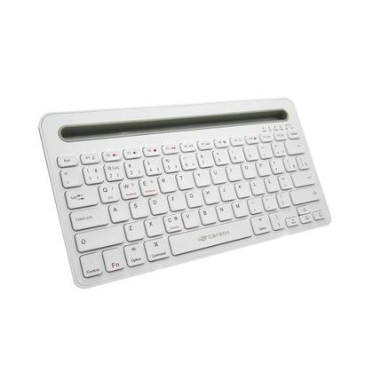 Imagem de Teclado Sem Fio Recarregável Mult-Device RC/BT K-BT100WH C3Tech - Branco