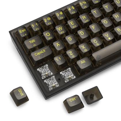 Imagem de Teclado Sem Fio Redragon Pollux Pro Clear RGB Mecânico Switch Crystal Preto- K628CTB-RGB-PRO PT