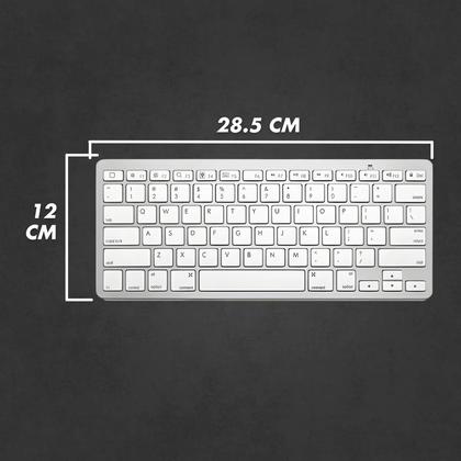 Imagem de Teclado Sem Fio Slim Silencioso Bluetooth 78 Teclas ABNT