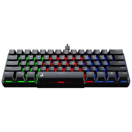 Imagem de Teclado Semi Mecânico Gamer Rise Mode G2 Mini, RGB, USB-C, Layout 60%, Preto - RM-TG-02-B