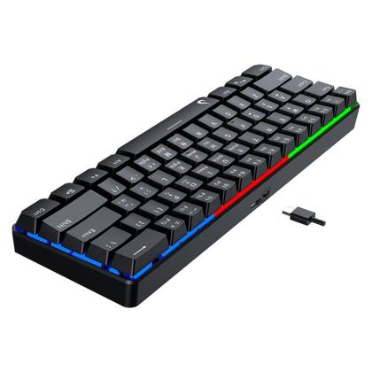Imagem de Teclado Semi Mecânico Gamer Rise Mode G2 Mini, RGB, USB-C, Layout 60%, Preto - RM-TG-02-B