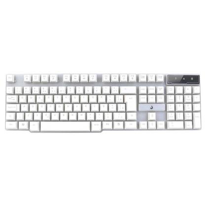 Imagem de Teclado Semi Mecânico Rise Mode G1 RGB Rainbow Com Fio Branco