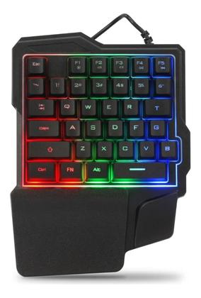 Imagem de Teclado Single Hand Uma Mão Usb Rgb Multimídia Pc Notebook