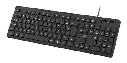 Imagem de Teclado Soft Silence Preto Com Fio Teclas Baixas Multilaser Idioma Português Brasil