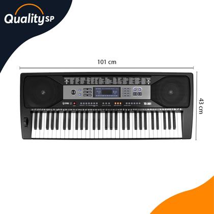 Imagem de Teclado Spring TC361 61 Teclas sensitivas Com Fonte Bivolt