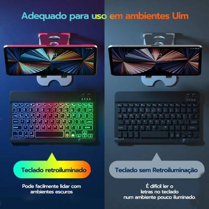 Imagem de Teclado Touch RGB Sem Fio Para Android Windows