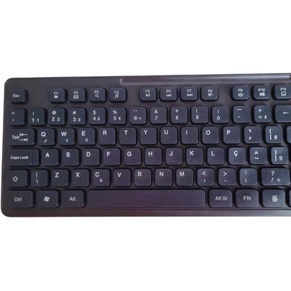 Imagem de Teclado USB Com Fio Multimidia Computador Plug Play Preto