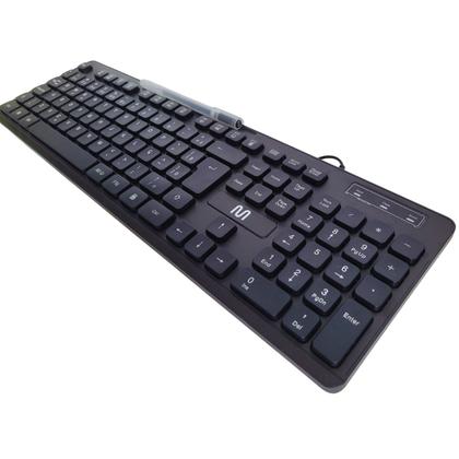 Imagem de Teclado USB Com Fio Multimidia Computador Plug Play Preto