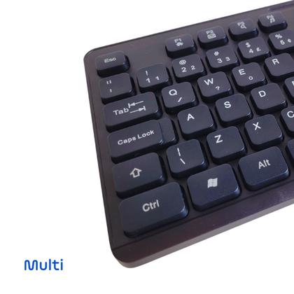 Imagem de Teclado USB Com Fio Multimidia Computador Plug Play Preto