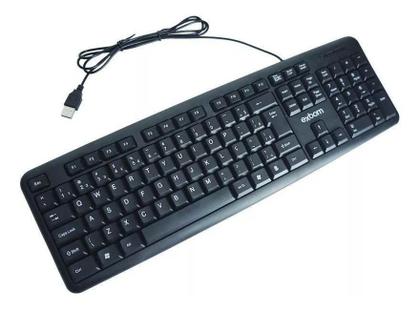 Imagem de Teclado USB Com Fio Office Completo Numerico para PC Notebook